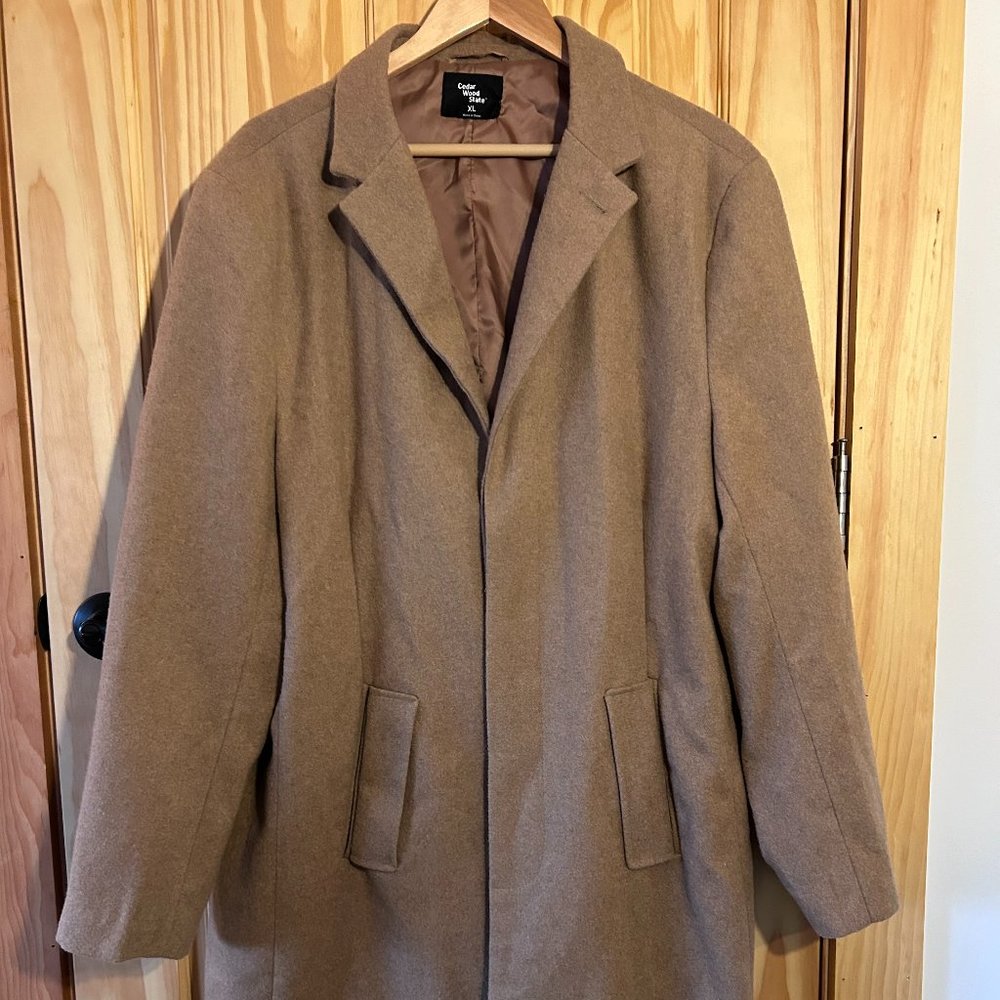 Warm knee length overcoat